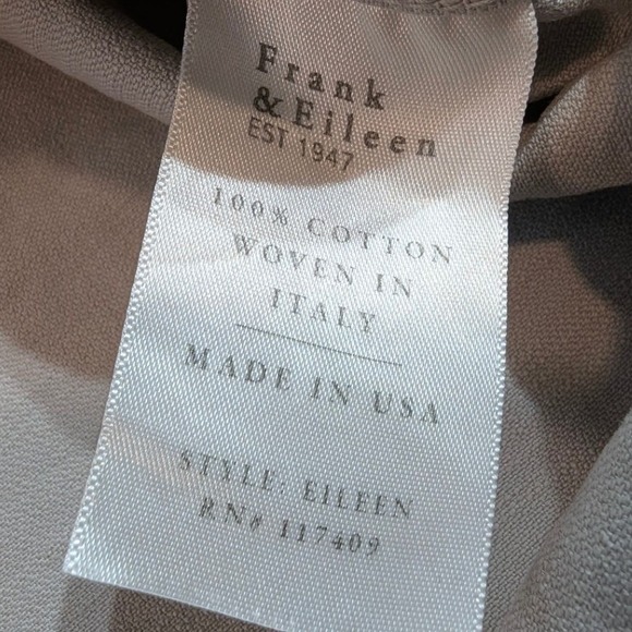 Frank & Eileen Eileen Cotton Button Down Shirt – Women's Medium Woven in Italy - Picture 6 of 13